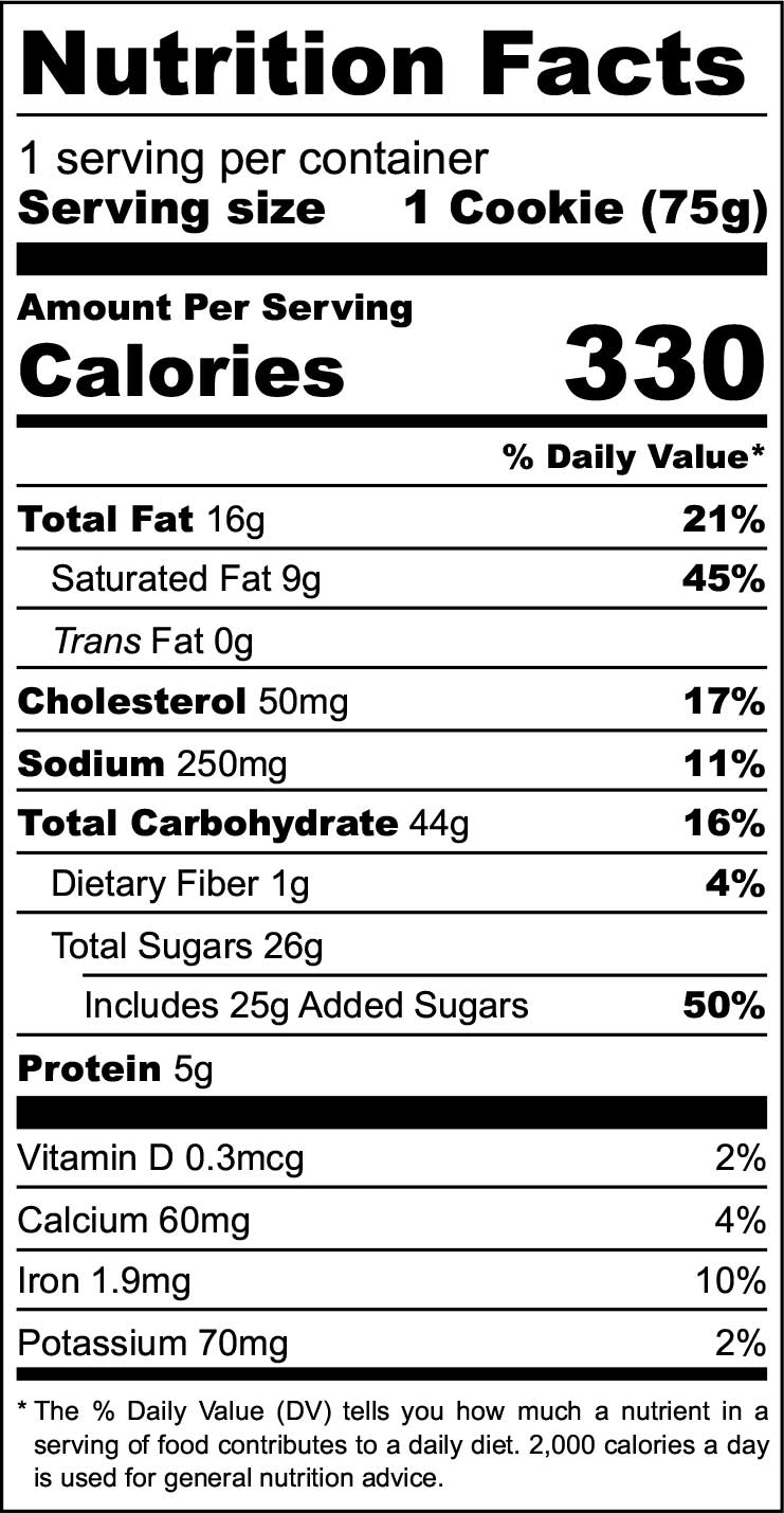 Nutrition facts HORCHATA + DULCE DE LECHE x6